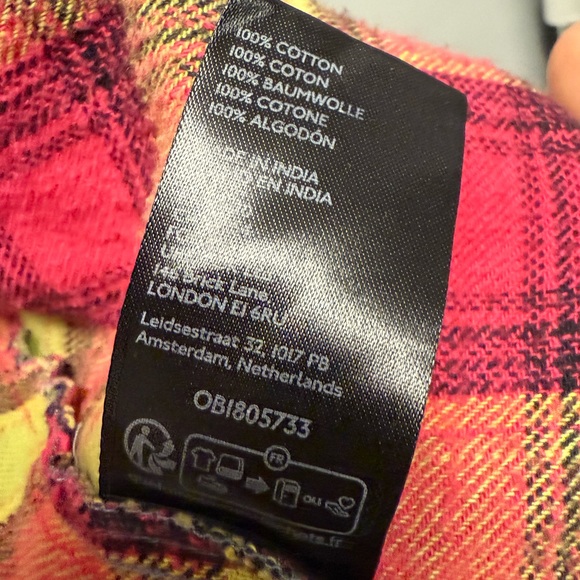 BDG Urban Outfitters One Way Or Another Plaid Flannel Buttondown Top L 275782 - Picture 4 of 9